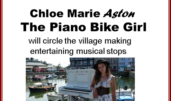 Chloe Marie Aston  the Piano Bike Girl at Open Gardens