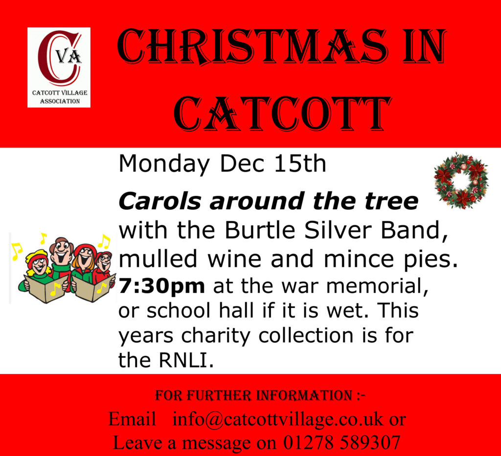 Carols Round The Tree Monday 15th December 7:30pm at the war memorial