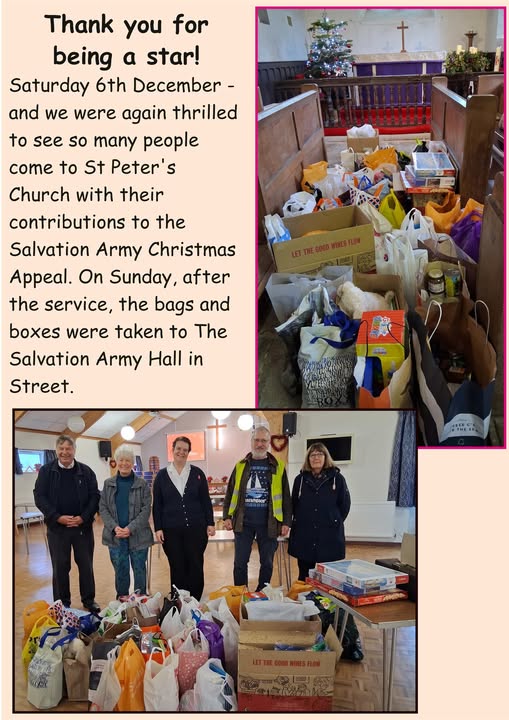 Photos of the Be A Star collection and it's delivery to Street Salvation Army