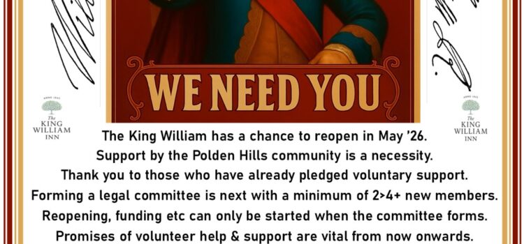King William We Need You Poster