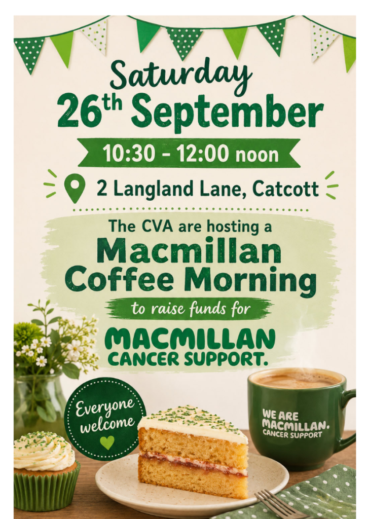 Macmillan Coffee Morning 28 September 2026